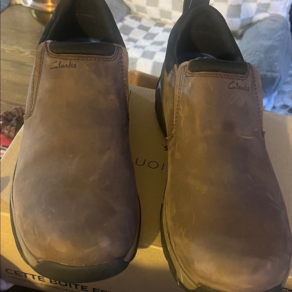 Clarks Grove Step Brown Leather Loafers